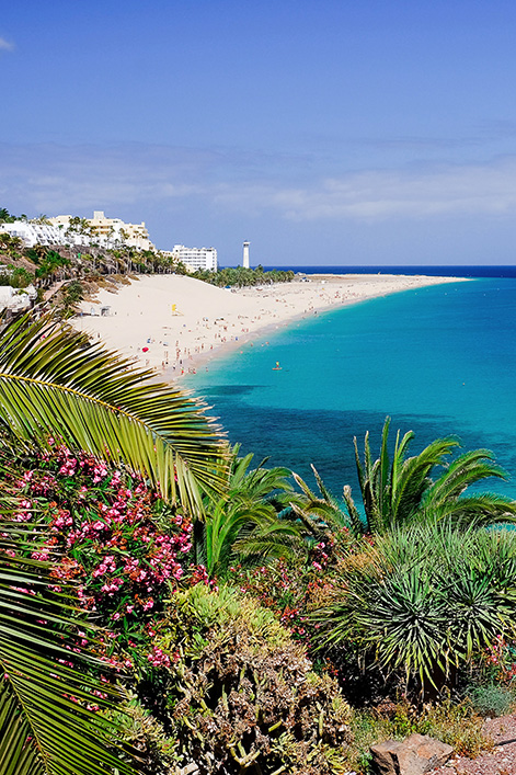 Strand Playa de Morro Jable. Fuerteventura, Spanien, Urlaub auf Fuerteventura